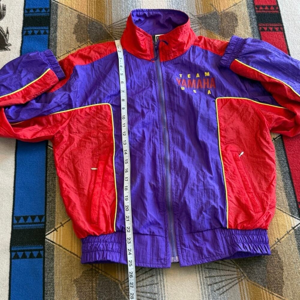 Vintage 90s Yamaha Team USA Full Zip Windbreaker Jacket Mens Size Medium - Picture 9 of 10